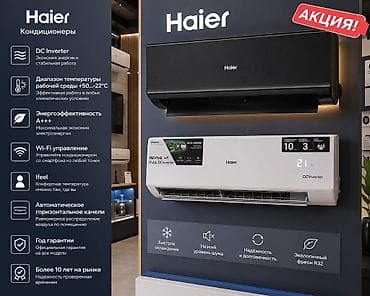 режим 12 с: Сплит-система, Haier, Новый, 20-25 м², Инверторный — 1
