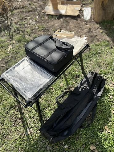 зонтик на пляж: Комплект для кемпинга: складной алюминиевый стол с интегрированной — 5