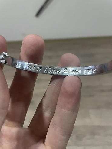 карте браслет: Браслет в стиле Cartier Love, серебристый. - Материал: металл — 2