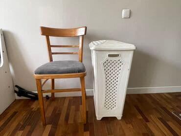 полотенце бу: Корзина для вещей, цвет - Белый, Б/у — 2