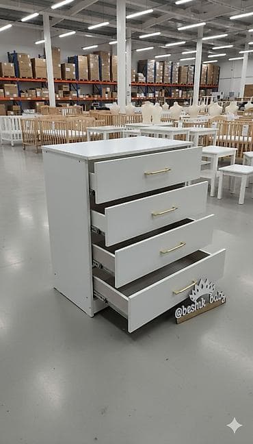 Комоды для одежды: Комод для одежды, Без зеркала, ЛДСП, цвет - Белый — 3