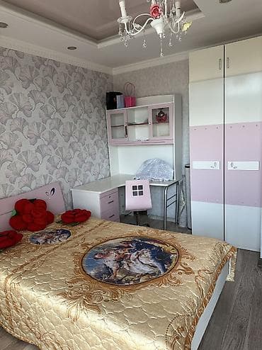 детский мебель шкаф: Детская гарнитура, Б/у, Для девочки, цвет - Розовый, Самовывоз — 1