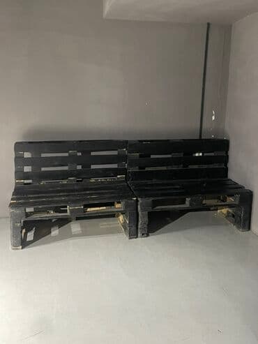 диван из паллет: Түз диван, Эки орундук — 1