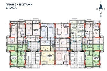 variant kg: 3 комнаты, 134 м², Элитка, 14 этаж, Готовая ПСО (под самоотделку) — 6