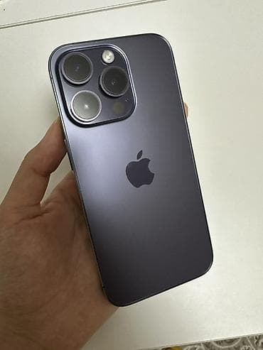 ipad 8th gen: IPhone 14 Pro, Б/у, 256 ГБ, Deep Purple, Защитное стекло, Чехол, Кабель, 85 % — 3