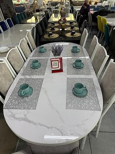 dinner table: Кухонный стол и стул, Новый, Бесплатная доставка, цвет - Белый — 4