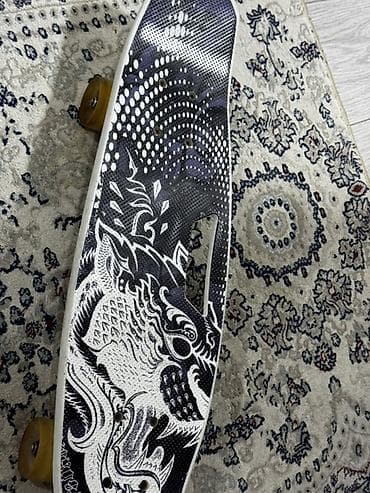 emo robot: Круизер-скейтборд с ярким принтом дракона - Дека: пластиковая — 2