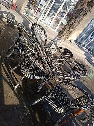 стол жана отургуч: Бакча эмерек комплекти, Креслолор, Ротанг — 5
