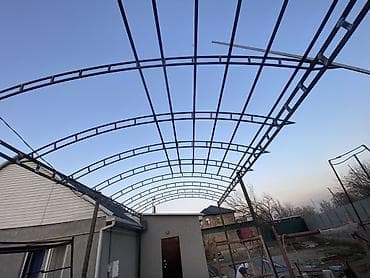 решетки навесы заборы: Навес, Арочный, Металл, Поликарбонат, Новый, Установка — 1