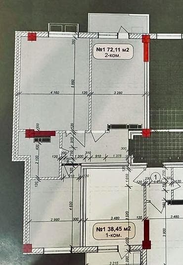 Квартиры: 2 комнаты, 72 м², Элитка, 4 этаж, Готовая ПСО (под самоотделку) — 2