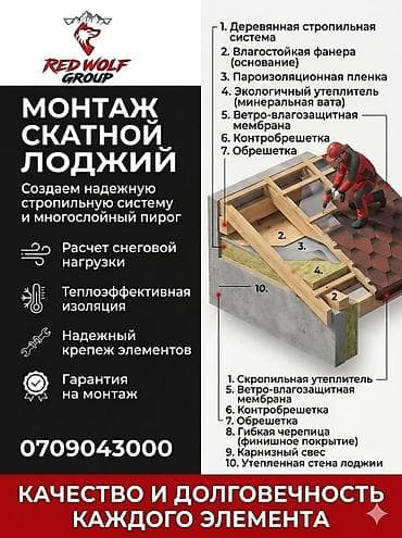 продам профнастил бу: Монтаж скатной лоджии под ключ от Red Wolf Group Что делаем: - — 2
