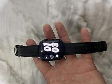 s20 plus: Смарт-часы в стиле Apple Watch с кожаным ремешком (черный) - — 2
