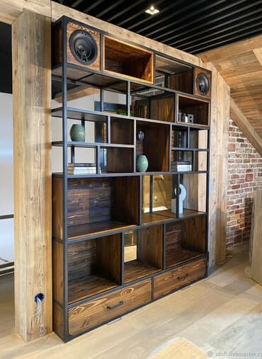 Кухонные шкафы: Металлический каркас для стеллажа, сваренный из профильной трубы — 1