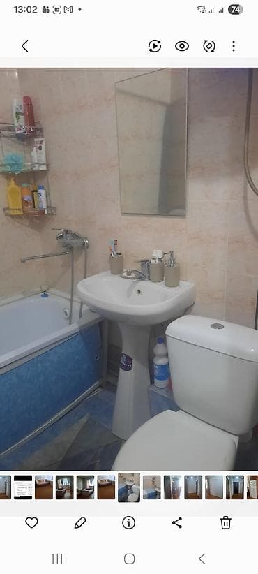 flat osh: 1 комната, 45 м², 106 серия улучшенная, 3 этаж, Старый ремонт — 7