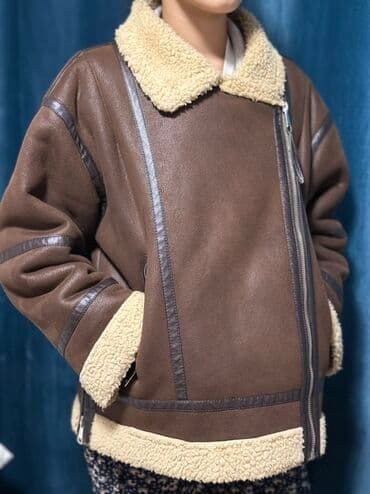 дубленка короткая: Дублёнка авиатор женская/унисекс Б/у носили 3-4 раза, нужно отдать на — 1