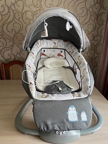 Детский комод: Люлька, Новый, Колыбель, Качалка, цвет - Серый, Самовывоз, Бесплатная доставка — 1