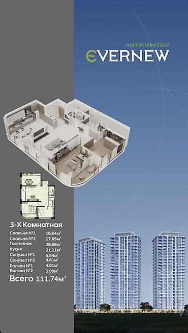 Новостройки от застройщика: 2 комнаты, 57 м² — 4