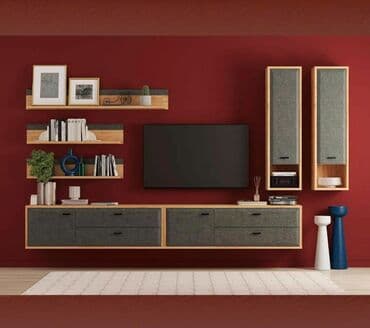 офисные мебели: Грэйс BRW Брест Тумба RTV1D2S Дуб Наварра, Графит Польша/Беларусь — 1