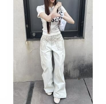 джынс: Джинсы, Бэгги, Китай, Средняя талия, M — 2