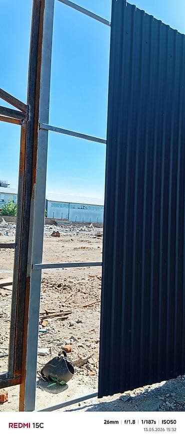профнастил пластиковые: Металлический забор, Полимерный профнастил, Односторонний, Покраска забора — 3