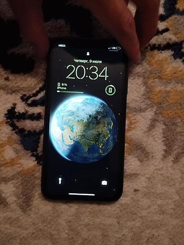 IPhone Xr, Б/у, 128 ГБ, Черный, Чехол, 76 %