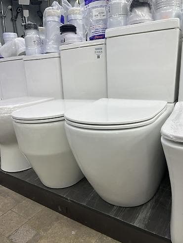 Трубы: Компактные напольные унитазы-компакты с бачком - Современный овальный — 1