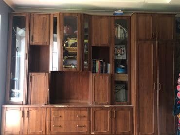 мебель нарын: Зал үчүн гарнитур, Колдонулган, Шкаф, Өзү алып кетүү, түсү - Күрөң — 4