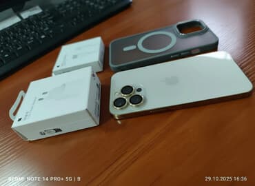 айпад 3 поколения: IPhone 13 Pro, Б/у, 512 ГБ, Matte Gold, Зарядное устройство, Защитное стекло, Чехол, 100 % — 1