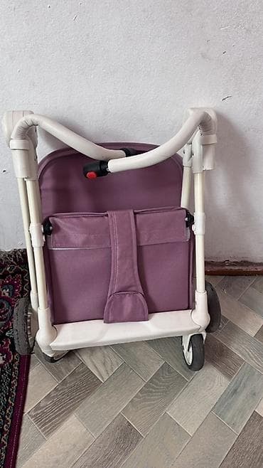 Легкая прогулочная коляска-трость (фиолетовая) - Компактное складное