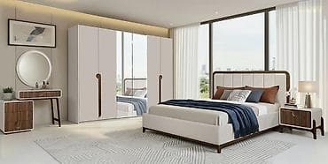 Эмерек гарнитурлары: Уктоочу бөлмө гарнитуру, Жаңы, Эки кишилик керебет, Трюмо, Тумба, Башка өлкө, Бөлүп төлөө менен, МДФ, Акысыз жеткирүү, түсү - Ак — 4