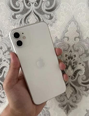 IPhone 11, Б/у, 128 ГБ, Белый, Зарядное устройство, Чехол, Кабель, 78 % — 2