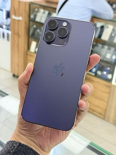 iphone 22: IPhone 14 Pro Max, Б/у, 128 ГБ, Deep Purple, Защитное стекло, Чехол, 84 % — 2