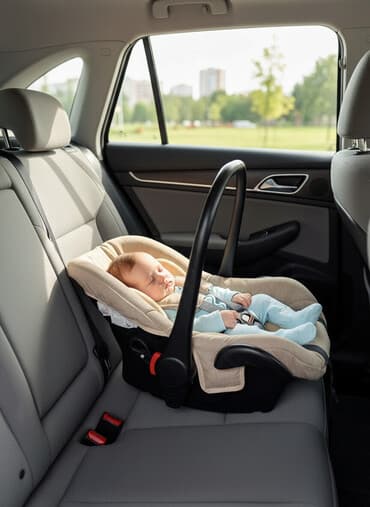 купить детское кресло в машину: Автокресло, цвет - Бежевый, Б/у — 1