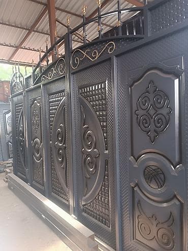 пуфики кованые: Кованные металлические ворота с декоративными панелями - Материал — 2