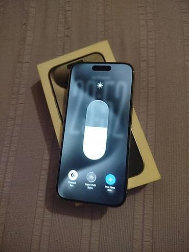 IPhone 15 Pro, Б/у, 128 ГБ, White Titanium, Коробка, 83 % — 2