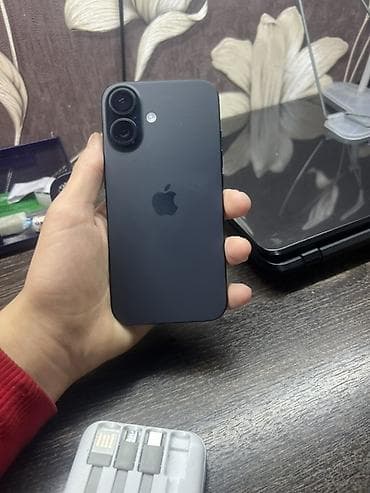 apple 9: IPhone 16, Новый, 128 ГБ, Черный, Коробка, 100 % — 1