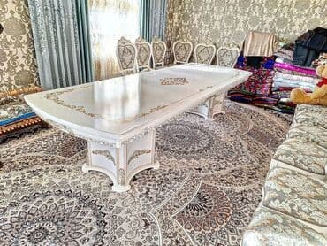 дом на колесах купить бишкек: Стол и стул для зала, цвет - Белый — 11