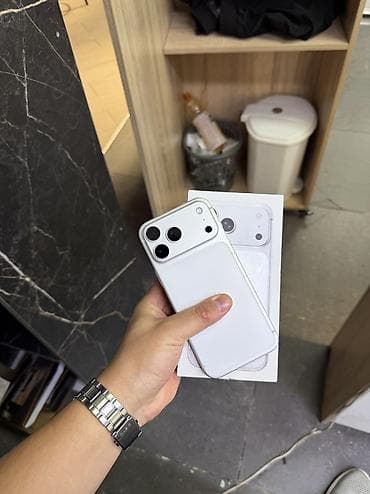 iphone 10: IPhone 17 Pro Max, Б/у, 512 ГБ, Белый, Защитное стекло, Чехол, Коробка, 100 % — 1