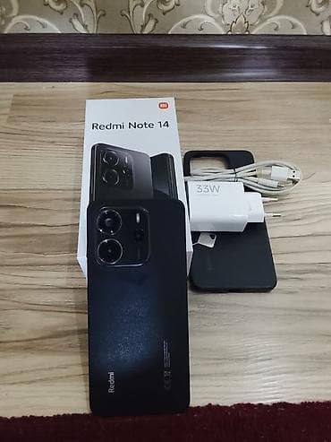 матовая пленка на телефон: Redmi, Redmi Note 14, Б/у, 256 ГБ, цвет - Черный, 2 SIM — 3