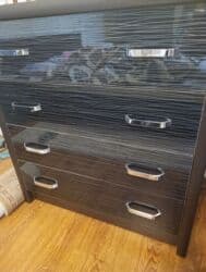 ищу кровать: Уктоочу бөлмө гарнитуру, Колдонулган, Эки кишилик керебет, Шкаф, Комод, Кыргызстан, МДФ, Өзү алып кетүү, түсү - Кара — 5