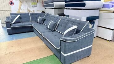 удобный диван: Угловой диван, C подушками, Трехместный — 1