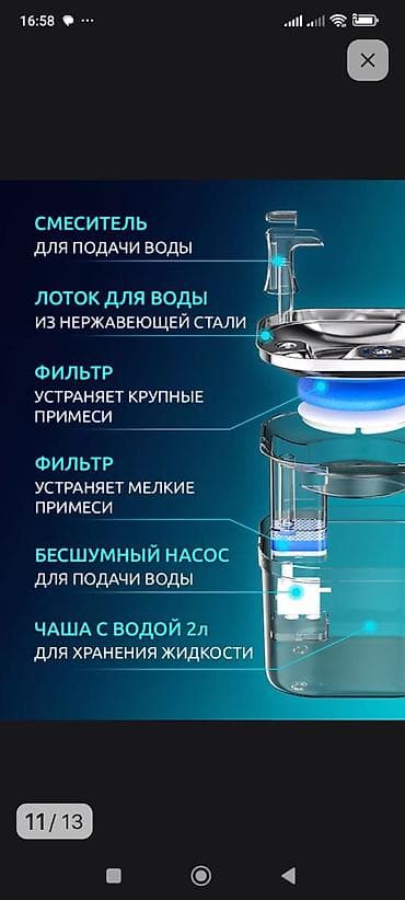 Үй жаныбарлары: Поилка фонтан, очень качественная по дешёвой цене. Звонить можно на — 2