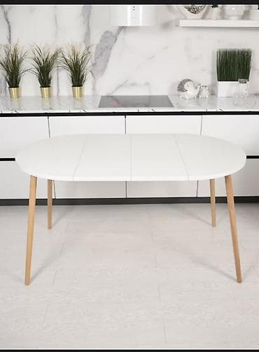 dinner table: Кухонный стол, Круглый, Раскладной — 5