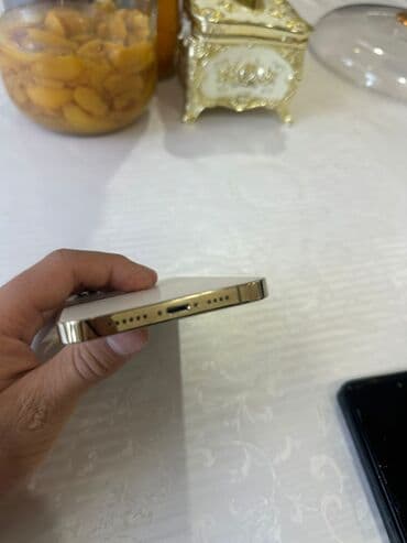 ipod mini: IPhone 12 Pro Max, Б/у, 128 ГБ, Matte Gold, Наушники, 77 % — 6