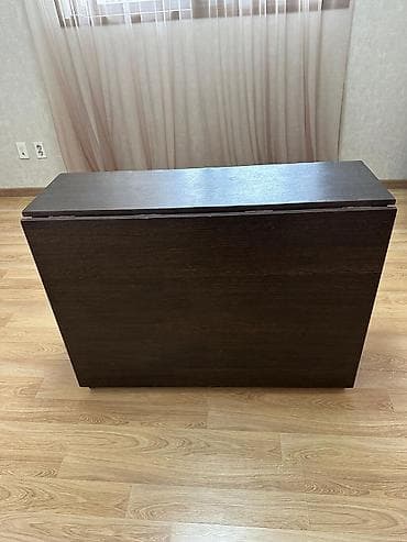 картина бу: Стол трансформер Для кухни, Стол-книжка, Длина, см: 1.50-1 см, цвет - Коричневый — 5