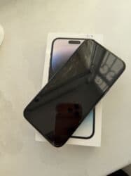 бу айфон 15 про макс: IPhone 14 Pro Max, Колдонулган, 512 ГБ, Кара, Коргоочу айнек, Каптама, Кабель, 85 % — 2