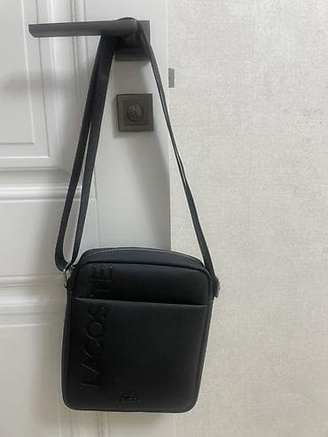 Сумкалар: Сумка через плечо Lacoste (мессенджер) - Цвет: черный, матовая — 2