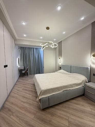 Батирлер: 3 бөлмө, 80 м², №4 шаардык оорукана (Айни көч.) Элитка, 8 кабат, Евро оңдоо — 5
