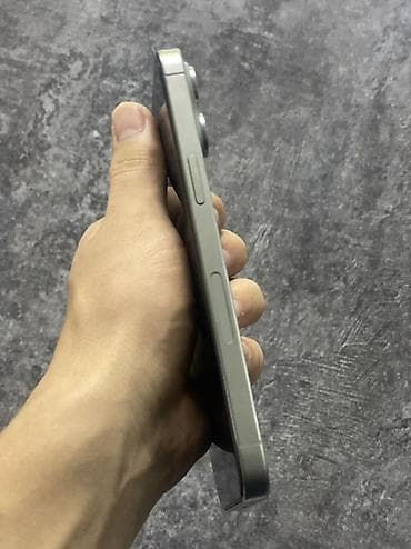 IPhone 15 Pro Max, Б/у, 256 ГБ, Natural Titanium, Чехол, 83 % — 5