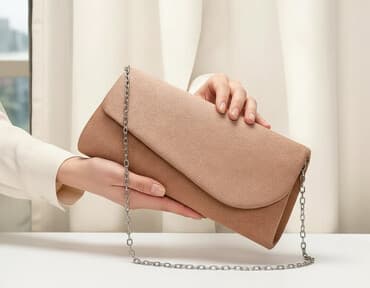 Клатч, Материал: Замша, Женские, Новый